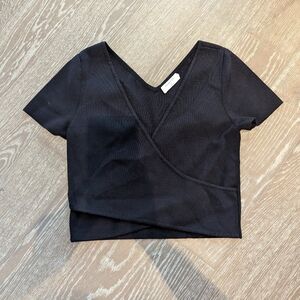 Babaton Sculpt Knit Cross Front Top